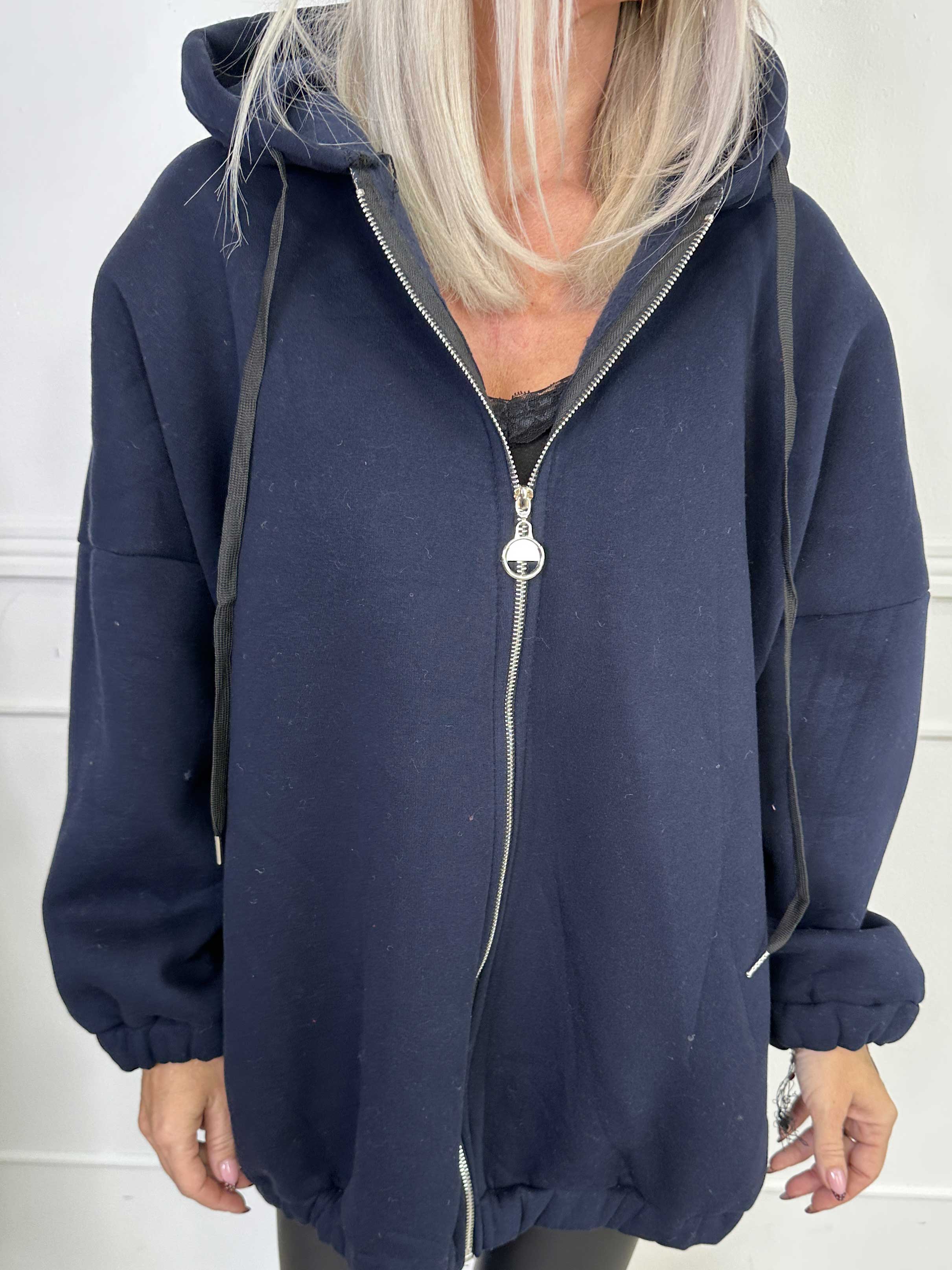 Iverna - Blød oversize hoodie med tekst